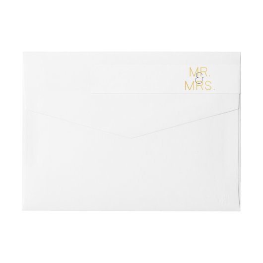 Mr & Mrs Elegant Typografie Bruiloft (Achterkant)