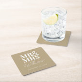 Mr. Mrs. Elegante Repetial Engagement Party Classi Kartonnen Onderzetters (Insitu)