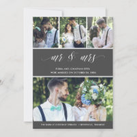 Mr. Mrs. Eloped getrouwd foto bruiloft aankondigin