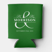 Mr. Mrs. Emerald Green Wedding Favoriet Blikjeskoeler (Voorkant)