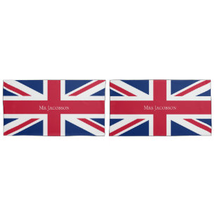Mr & Mrs English Flag Kussensloop