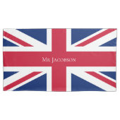 Mr & Mrs English Flag Kussensloop (Voorkant-Links)