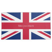 Mr & Mrs English Flag Kussensloop (Voorkant-Rechts)