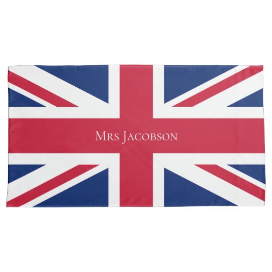 Mr & Mrs English Flag Kussensloop (Voorkant-Rechts)