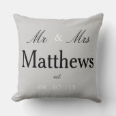 Mr & Mrs est. kussen (Voorkant)