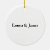 Mr & Mrs Est. Year Elegant Personalized Couple  Keramisch Ornament (Achterkant)