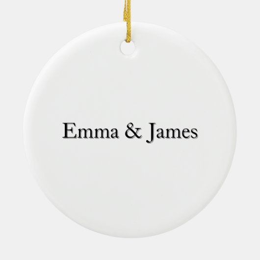 Mr & Mrs Est. Year Elegant Personalized Couple  Keramisch Ornament (Achterkant)
