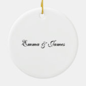Mr & Mrs Est. Year Personalized Couple Design Keramisch Ornament (Achterkant)