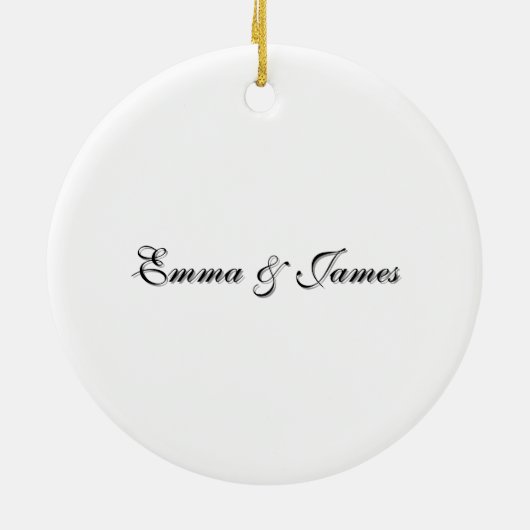 Mr & Mrs Est. Year Personalized Couple Design Keramisch Ornament (Achterkant)