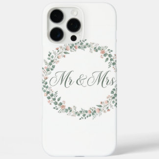 Mr & Mrs Eucalyptus Wreath iPhone Case