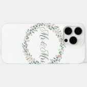 Mr & Mrs Eucalyptus Wreath iPhone Case (Achterkant (horizontaal))