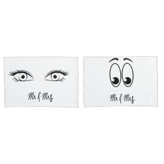 Mr & Mrs Eye Pillowcases Kussensloop