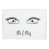 Mr & Mrs Eye Pillowcases Kussensloop (Voorkant-Links)