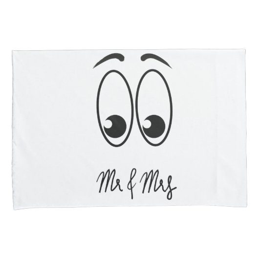 Mr & Mrs Eye Pillowcases Kussensloop (Voorkant-Rechts)
