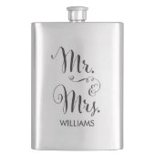 Mr. & Mrs Fancy Script Flask Flacon (Voorkant)