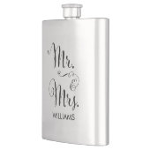 Mr. & Mrs Fancy Script Flask Flacon (Links)