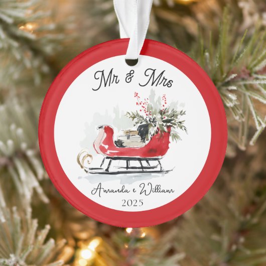 Mr Mrs First Christmas Housewarming mr and mrs Ornament (Boom)