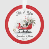 Mr Mrs First Christmas Housewarming mr and mrs Ornament (voorkant)