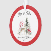Mr Mrs First Christmas Housewarming mr and mrs  Ornament (voorkant)