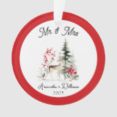 Mr Mrs First Christmas Housewarming mr and mrs  Ornament (voorkant)