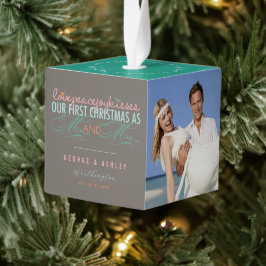 Mr & Mrs First Kerstmis Mistletoes Foto Wedding Decoratie