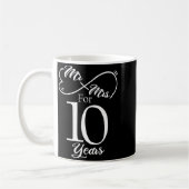 Mr Mrs For 10 Years 1st Wedding Anniversary  Koffiemok (Links)