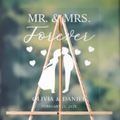 Mr. & Mrs. Forever Personalized Wedding Acryl Bord (Neutraal)
