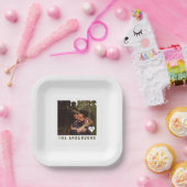 Mr & Mrs Foto Blok Hart Jubileum Naam Papieren Bordje (Feest)