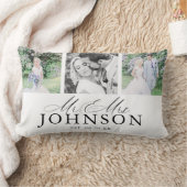 Mr & Mrs Fotocollage Modern Monogram Kussen (Deken)
