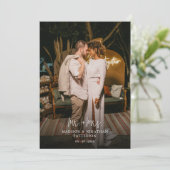 Mr. & Mrs. Fotoscriptweduwschap Hartelijk dank Bedankkaart (Staand voorkant)