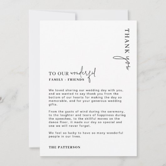 Mr. & Mrs. Fotoscriptweduwschap Hartelijk dank Bedankkaart (Achterkant)