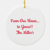 Mr. & Mrs Frosty The Snowman Ceramic Ornament (Achterkant)