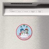 Mr. & Mrs Frosty The Snowman Magnet (Insitu (Vaatwasser))