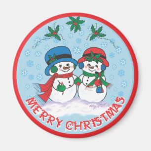 Mr. & Mrs Frosty The Snowman Magnet