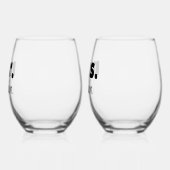 Mr & Mrs Gepersonaliseerde bruiloft Chic Script Wijnglas Zonder Voet (Links)
