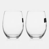 Mr & Mrs Gepersonaliseerde bruiloft Chic Script Wijnglas Zonder Voet (Rechts)