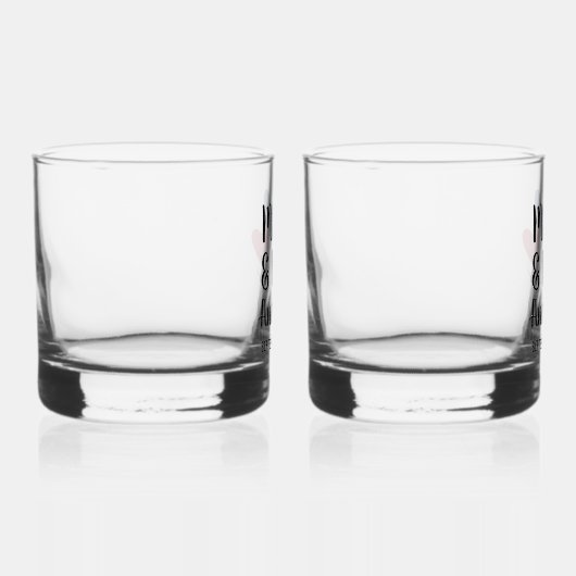 Mr & Mrs Gepersonaliseerde Stemless Rocks Glas Set (Rechts)