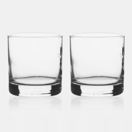 Mr & Mrs Gepersonaliseerde Stemless Rocks Glas Set (Rechts)