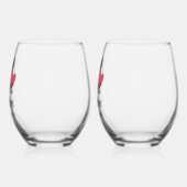 Mr & Mrs Gepersonaliseerde Stemless Wijnglas Set Wijnglas Zonder Voet (Links)