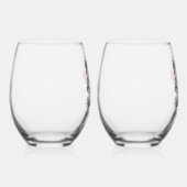 Mr & Mrs Gepersonaliseerde Stemless Wijnglas Set Wijnglas Zonder Voet (Rechts)