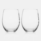 Mr & Mrs Gepersonaliseerde Stemless Wijnglas Set Wijnglas Zonder Voet (Rechts)