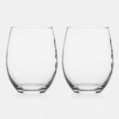 Mr & Mrs Gepersonaliseerde Stemless Wijnglas Set Zonder Voet (Rechts)