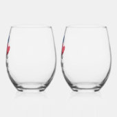 Mr & Mrs Gepersonaliseerde Stemless Wijnglas Set Zonder Voet (Links)