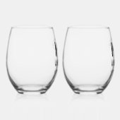 Mr & Mrs Gepersonaliseerde Stemless Wijnglas Set Zonder Voet (Rechts)