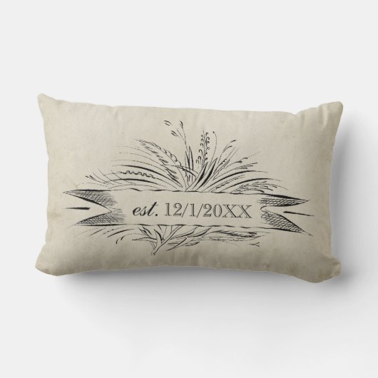 Mr & Mrs. Gevestigd, Antiek geïnspireerd Kussen (Achterkant)