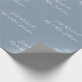 Mr. & Mrs. Gewoon getrouwd. Dusty Blue Wedding Cadeaupapier (Hoek)