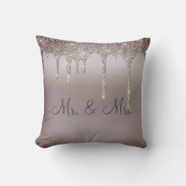 Mr. & Mrs Glitter Wedding Keepomwille Elegant Kussen