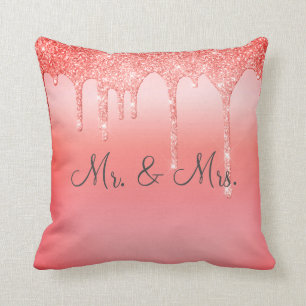 Mr. & Mrs  Glitter Wedding Keepomwille Elegant Kussen