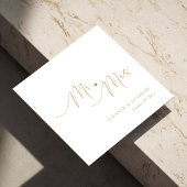 Mr & Mrs Gold Script Bruiloftsservetten | elegant Servet