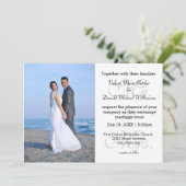 Mr. & Mrs Gray - Foto Wedding Invitation Kaart (Staand voorkant)